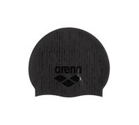 Arena Bonnet de Bain Unisexe Shine en Silicone pour Homme et Femme - pour nageurs - Entraînement intensif - Durable - Souple - Élastique - Noir/Bleu