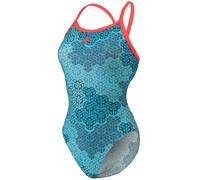Arena camo kikko swimsuit challenge back fluoro red/water multi xl -