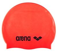 Arena Classic Silicone Bonnet de Piscine Mixte Adulte, Rouge/Noir, Taille Unique