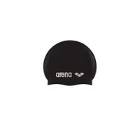 Arena Bonnet de bain Classic Silicone – Noir/Argent – Taille unique