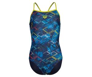 Arena daly swimsuit light drop back girls navy soft green/navy multi