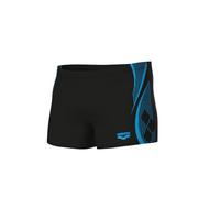 Arena Feel Graphic Short de Bain pour Homme Noir/Turquoise, Noir-Turquoise, 58