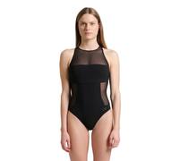 ARENA Feel Maillot de Bain pour Femme avec Panneau en Maille à séchage Rapide pour Piscine et Plage Maillot de Bain Confortable et Sexy, Noir, 40