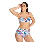 Arena Femme W Cecilia Two Pieces Bikini, White Multi-Grape Violet, 42