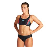 Arena Femme W THREEFOLD Two Pieces Bikini, Black-Black-Anguria, 42