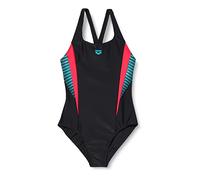 Arena Femme W Threefold V Back One Piece Une pi ce, Black-Black-Anguria, 36 EU