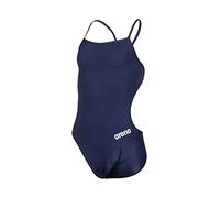 Arena Fille Girl's Team Swimsuit Challenge Solid Une pi ce, Navy-White, 14-15 Ans EU