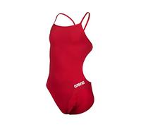 Arena Fille Girl's Team Swimsuit Challenge Solid Une pi ce, Red-White, 10-11 Ans EU