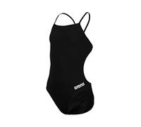 Arena Fille Girl's Team Swimsuit Challenge Solid Une pièce, Black-White, 6-7 Ans EU