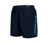 Arena Fundamentals Logo Junior Boys Beach and Pool Boxer Shorts, Maillot de Bain en Tissu Doux Recyclé à Séchage Rapide, Boxer de Plage avec Slip Intérieur en Maille