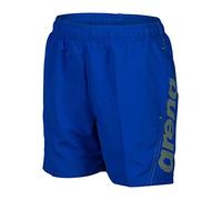 Arena Fundamentals Logo Junior Boys Beach and Pool Boxer Shorts, Maillot de Bain en Tissu Doux Recyclé à Séchage Rapide, Boxer de Plage avec Slip Intérieur en Maille