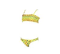 ARENA Girls' Bikini Bandeau Allover Deux pièces Fille, Soft Green Multi, 10-11 Anni