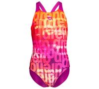 Arena - Girl's Multi Colours Swimsuit V Back - Maillot de bain - 128 - pink multi / very fuchsia