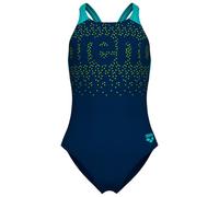 Arena - Girl's Painterly Swimsuit V Back - Maillot de bain - 116 - navy / water