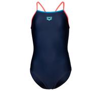 Arena - Girl's Swimsuit Light Drop Solid - Maillot de bain - 128 - navy / fluo red / blue china