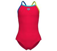 Arena - Girl's Swimsuit Light Drop Solid - Maillot de bain - 164 - fluo red / blue china / soft green / water