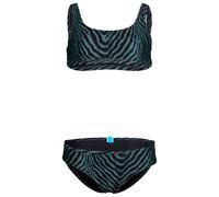 Arena - Girl's Water Print Bikini Bralette - Bikini - 164 - zebra