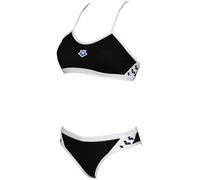 Arena icons bikini cross back solid black/white m - uk34