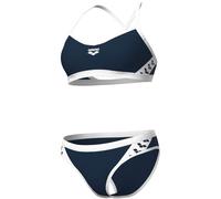 Arena Icons Bikini Cross Back Solid Femme Bleu marine - Nos maillots de bain 2 pièces femmes 34