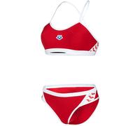 Arena icons bikini cross back solid red/white xxs - uk28