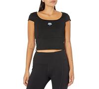 ARENA Icons Bra Top Solid T-Shirt, Noir/Blanc, m Femme