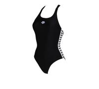Arena Icons Racer - Maillot de bain 1 pièce femme noir MaxFit Eco, résistant au chlore, UV50+ 36