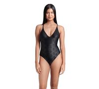 arena Losange Graphic Maillot de Bain Femme pour la Plage et la Piscine en Tissu Élastique Recyclé à Séchage Rapide, Doublé avec Bonnets Amovibles