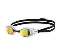 Arena Lunettes de natation Air Speed – Noir/Blanc, verres à effet miroir jaune