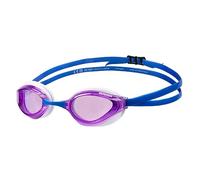 Arena Lunettes de natation unisexe Python Racing pour homme et femme, verres anti-buée et anti-miroir, confort maximal, double sangle, violet/blanc/bleu