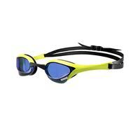 Arena Lunettes de natation unisexes Cobra Ultra Swipe Racing pour homme et femme, technologie anti-buée en polycarbonate, verres antimiroir, bleu roi/cyber citron