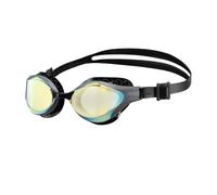 arena Lunettes de natation unisexes pour adultes, Air-Bold Swipe, anti-buée, pour hommes et femmes, joints rembourrés, verres miroir de confort supérieur, Aqua/gris foncé
