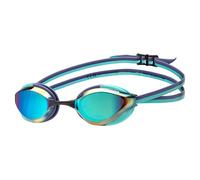 Arena Lunettes de natation unisexes pour adultes Python Racing pour hommes et femmes, lunettes de natation de compétition, verres miroir anti-buée, confort maximal, double sangle, petite taille,
