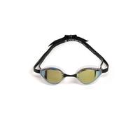 Arena Lunettes de natation unisexes pour adultes Python Racing pour homme et femme, verres miroir anti-buée, confort maximal, double sangle, doré/blanc/noir