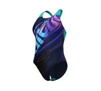 Arena - Women's Flow Swimsuit V Back LB - Maillot de bain - 34 - navy multi / water