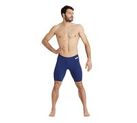 Arena Maillot de bain homme Solid Team Jammer MaxLife Eco UPF50+ bleu marine/blanc