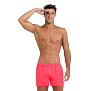 Arena Maillot de Bain pour Hommes Fundamentals R Plage et Piscine, X-Short de Bain en Tissu Doux, Recyclé et à Séchage Rapide Court avec Slip Intérieur en Maille, Taille XL Couleur Fluo Red-dark Olive
