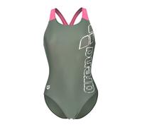 ARENA Maillot de bain 'Scratchy V Back' sapin / rose clair / blanc, Taille L