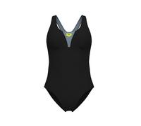 ARENA Maillot de bain 'SOLID CONTROL PRO' gris / citron vert / noir, Taille M