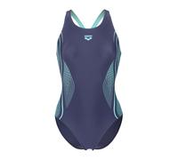 ARENA Maillot de bain sport 'Grid V Back' azur / bleu foncé, Taille S