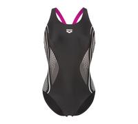 ARENA Maillot de bain sport 'Grid V Back' noir / blanc, Taille S