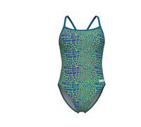 ARENA Maillot de bain sport 'Snakeskin' bleu / vert gazon / violet, Taille M