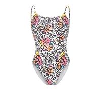 ARENA Maillot de bain 'Water Prints' jaune / rose / noir / blanc, Taille XL
