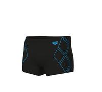 arena Men's Graphic Swim Short, Black-Turquoise, 95 Homme