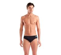 arena Men's Kikko Graphic Swim Briefs Slip, Black-Turquoise, 80 Homme