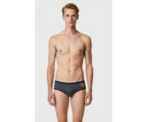 Arena Men's One 12cm Swim Briefs Big Log Asphalt Black Taille: 70 | Slips de bain Outlet | Homme | Le Noir