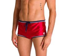 Arena Maillot de Bain d'entraînement réversible à Coupe carrée, Bleu Marine/Rouge, 44 Homme