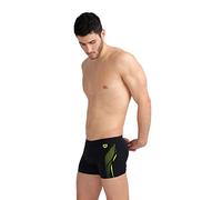 arena Men's Swim Short Graphic Trunks, Black-Soft Green, 52, Black-Soft Green