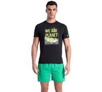 Arena Men's T-shirt Solid Cotton Black-we Are Planet Water Taille: L | T-shirts avec imprimés Outlet | Homme | Le Noir