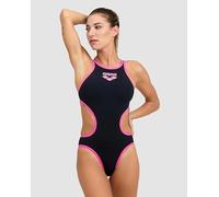 arena One Big Logo Maillot de Bain Femme, Maillot Sportif à Séchage Rapide en Tissu MaxLife Éco Résistant au Chlore avec Protection UV et Doublure à l’Avant