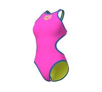 ARENA One Big Logo Maillot de Bain Une Pièce Femme, Maillot de Bain à Séchage Rapide, Tenue de Bain Sportive en Tissu MaxLife Eco avec Résistance Maximale au Chlore et Protection UV UPF 50+